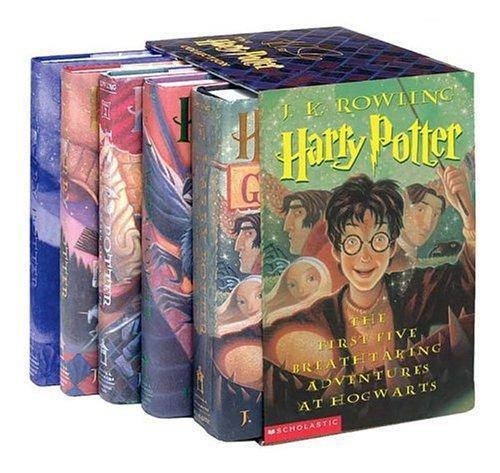 J. K. Rowling, Empty Author, Jim Dale, Empty Author: Harry Potter Hardcover Box Set with Leather Bookmark (2003)
