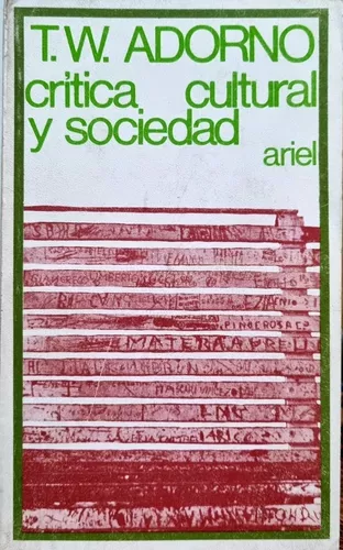 Theodor W. Adorno, Manuel Sacristan: Crítica cultural y sociedad (Paperback, Ariel)